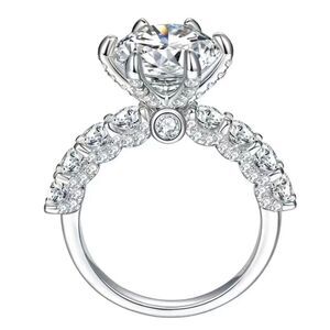 NEW! MAJESTIC 925 Sterling Silver Engagement Ring with 3ct Moissanite
